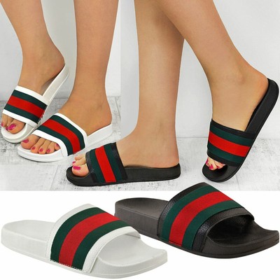 Sandals Striped Mules Summer Sliders 