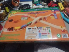 VTG 1997 SIMPLEX WOODEN CHUG ALONG TRAIN SET 34 Pieces ADICA PONGO INC. Brandnew