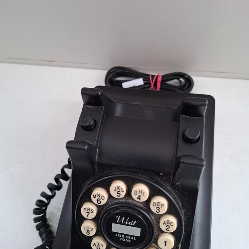 Wild & Wolf 302 Telefon biurkowy Telefon Retro Styl vintage Czarny Przycisk - Zdjęcie 6 z 8