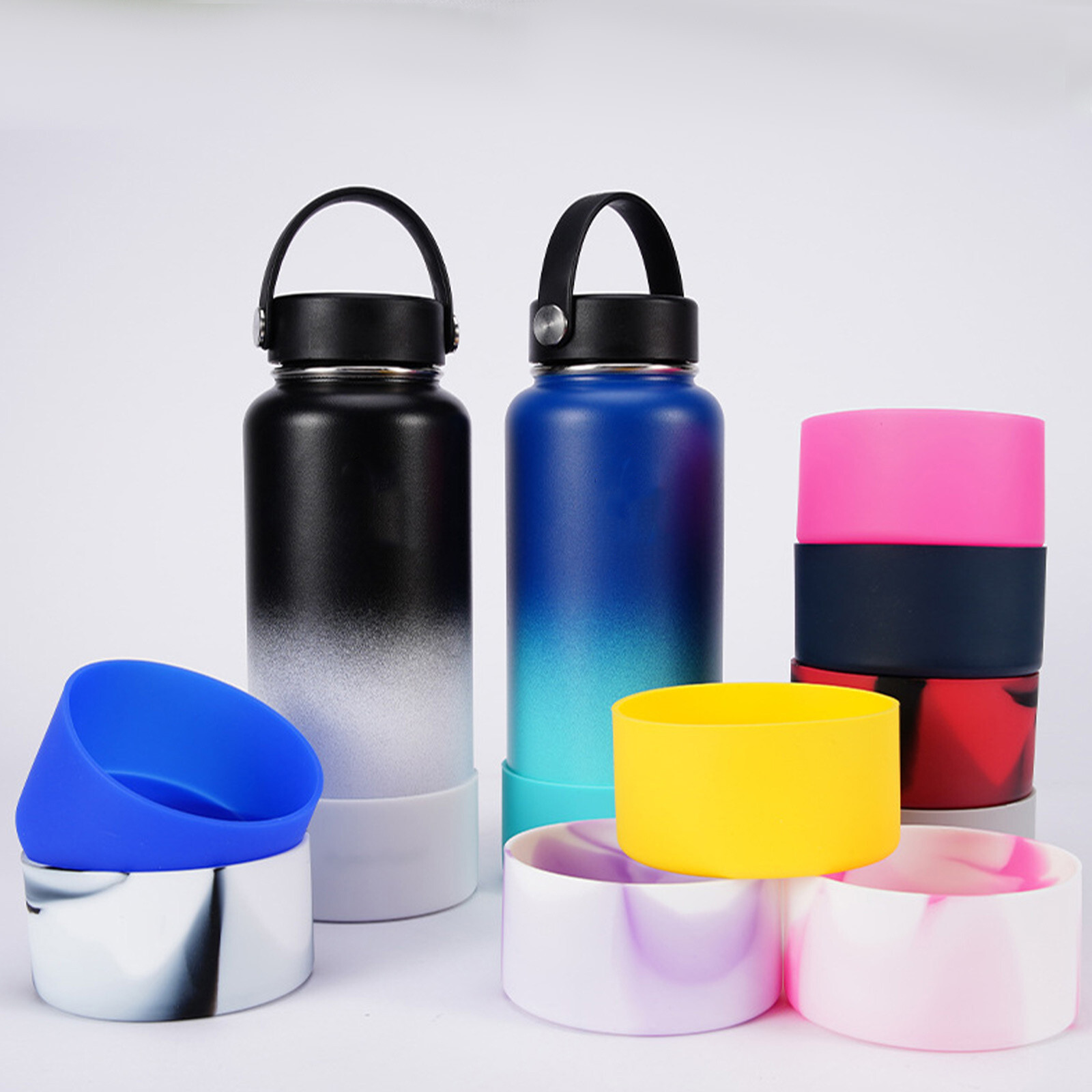 Buy2 Get1 Free Slipproof Silicone Protective Sleeve Boot For12/24/32/40oz Bottle
