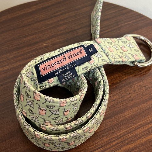 Vineyard Vines Tropical Cocktails Belt Unisex D-Ring Shep & Ian Med