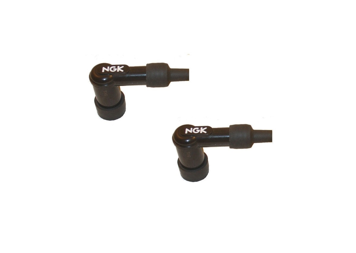 2x NGK Spark Plug Cap Black For Kawasaki (K)Z 1000 K (LTD