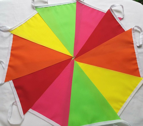 Handmade Fabric Bunting Wedding Vintage Floral Tartan 10FT 3 for 2 CLEARANCE - Picture 12 of 34