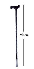 x Bastone Passeggio Per Anziani Disabili Legno Laccato Nero lunghezza 90cm idea