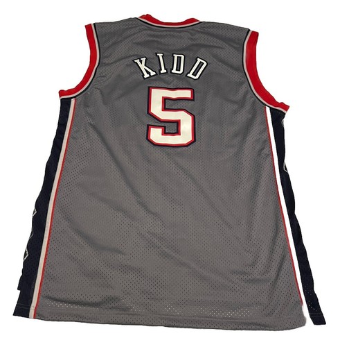 New Jersey Nets Jason Kidd Reebok Authentic Jersey Gray Alternate NBA 48 XL +2 - 第 2/6 張圖片