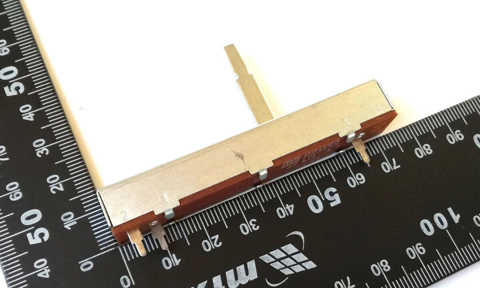 47K SLIDE POTENTIOMETER LINEAR 47K UNITRA TELEPOD -- NOS! (1 Stück) - Bild 3 von 3