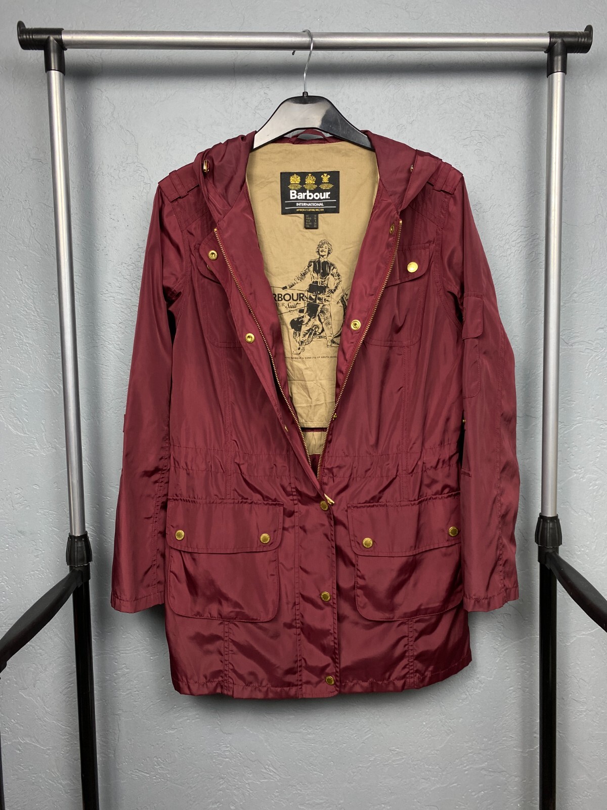 Barbour International Womens Delter Casual Jacket Size UK 10 M