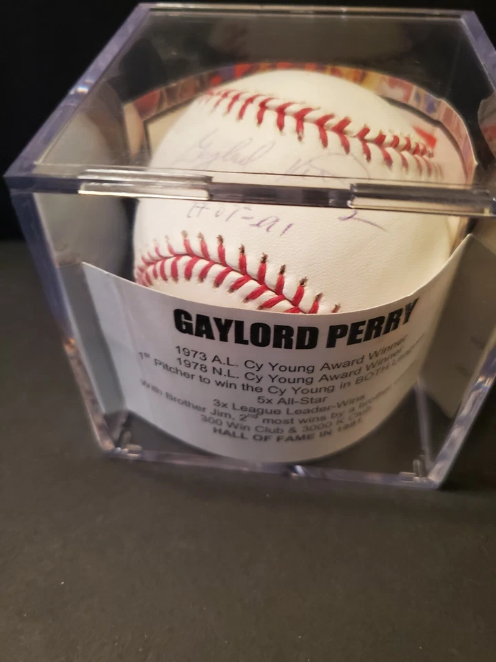 Gaylord Perry Signed Auto HOF 91 Inscribed Baseball TRISTAR COA  - Image 2 of 4