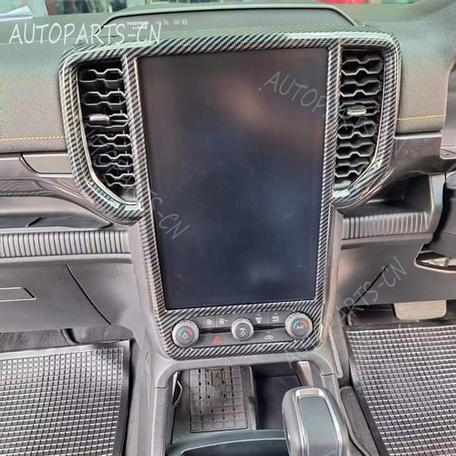 for Ford Ranger 2023-2024 ABS Carbon Fiber Middle Console Air Vent Cover Trim - Picture 4 of 23