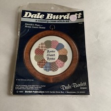 Dale Burdett Cross Stitch Kit  DRESDEN PLATE HOME SWEET HOME Country Colorful