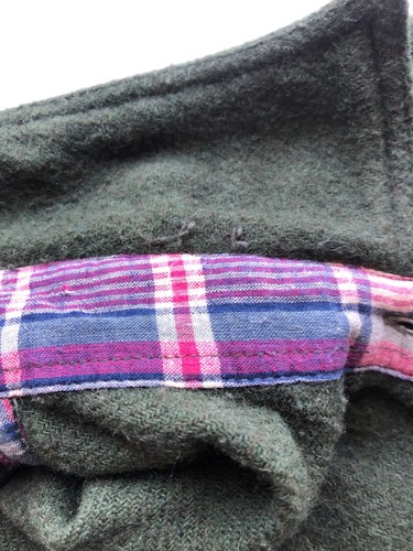 Camisa de hombre vintage Claudio Campione Natural Farm lana franela verde militar M - Imagen 9 de 12