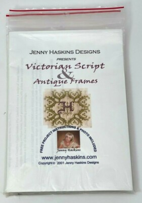 Embroidery Designs CD Jenny Haskins Victorian Script & antique frames 2001