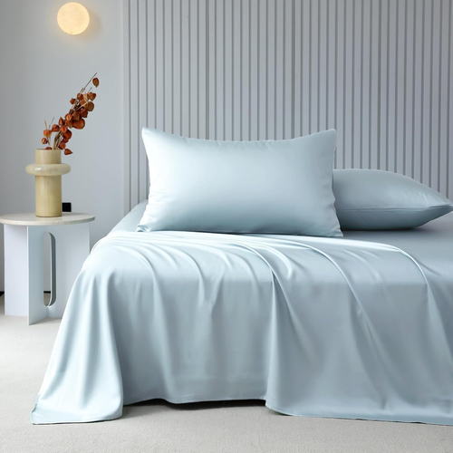 Luxury Silky Sheets Queen Bed Sheet Set - Lyocell Sheets Queen Bed Sheets Coolin