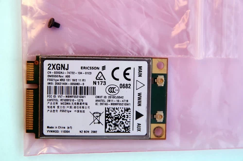 Dell Wireless WWAN 5550 MiniCard DW5550 2XGNJ 3G HSPA Mobile Broadband Card