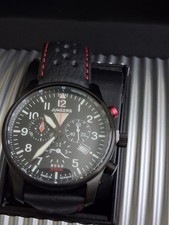 Junkers Original Pilot Chronograph Watch 42mm Black Dial