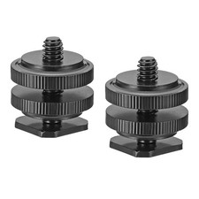 1/4"-20 Camera Hot Shoe Mount Flash Cold Shoe Mount Tripod Screw Adapter 2pcs