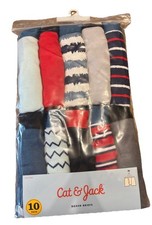 Cat  Jack Boys Boxer Briefs 10 Pack M Multicolor 100 Cotton Striped Chevron