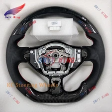 Custom black Carbon Fiber Leather LED Steering Wheel for 2008-2013 Infiniti QX70
