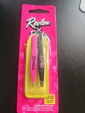 NEW Revlon x Barbie Mini Tweezer Set Slant Tip & Pointed Tip +T ravel Case 63805
