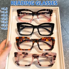 Cat Eye Reading Glasses Women Men Vintage Readers 1.0 to 4.0 Clear Lenses