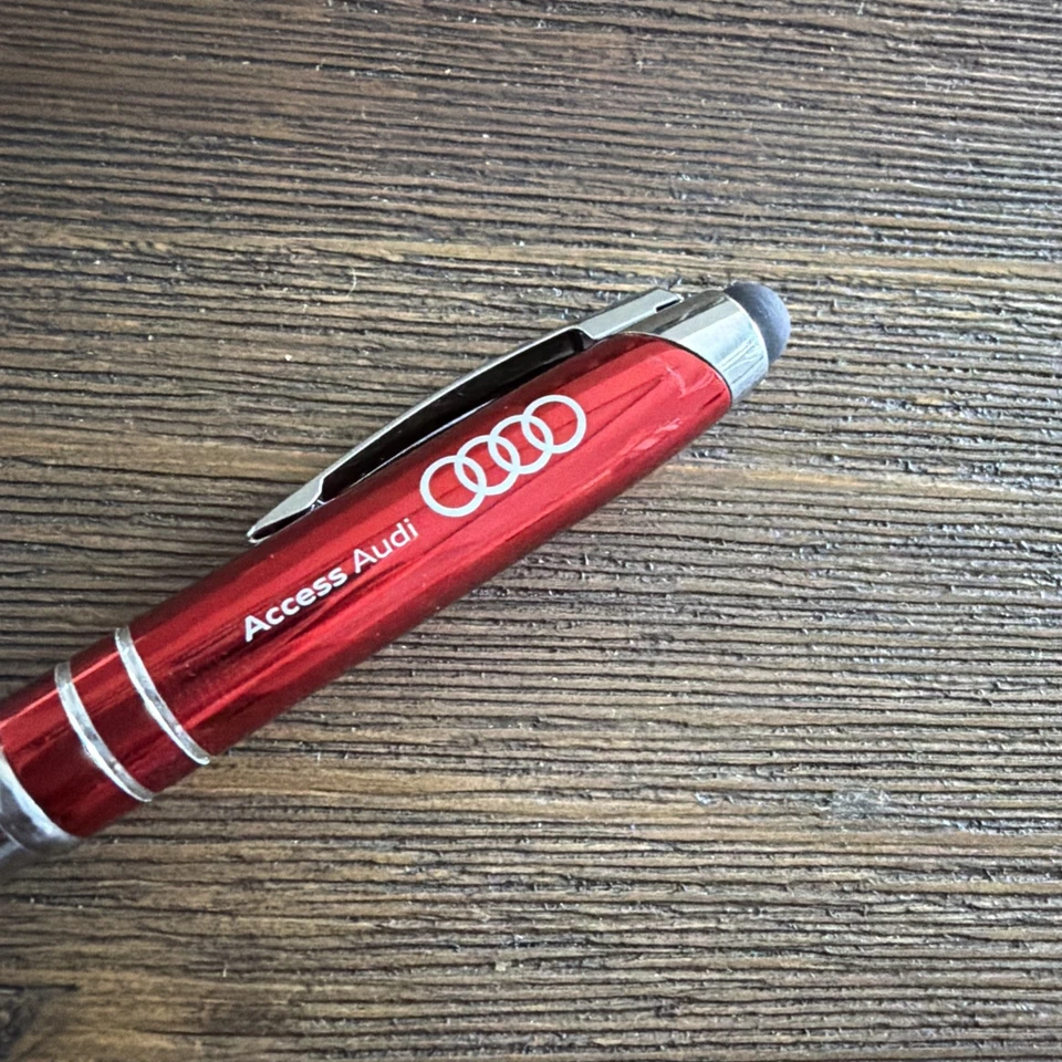 Audi Ballpoint Pen W/ LED Flashlight- Handsome, Heavy, Silver - Audi Collection - image 2 of 4