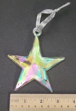 Glass Star Christmas Ornament Iridecent