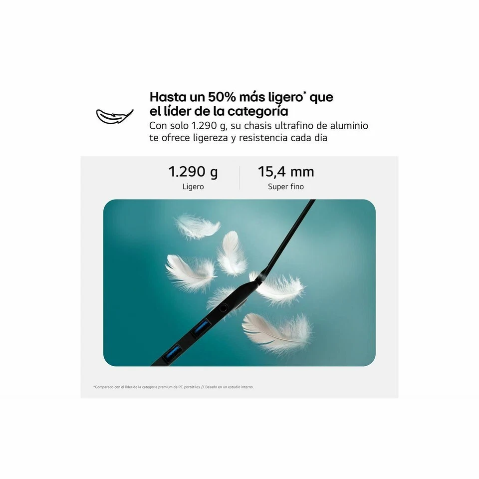 Laptop LG 15Z80T-G.AU75B 15" 15,6" AMD Ryzen AI 9 HX 370 16 GB RAM 512 GB SSD - Immagine 4 di 4