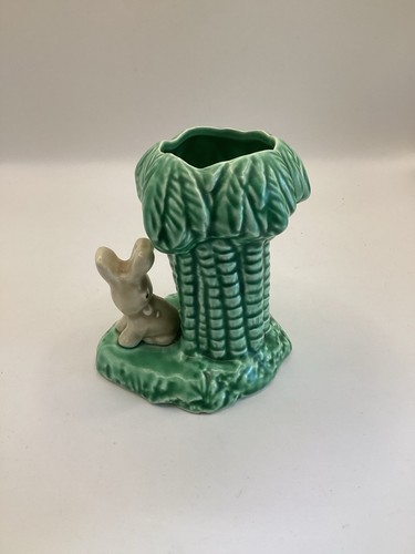 Vintage Sylvac 2430 Collectible Palm Tree Vase With Hippo 1960s