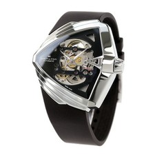 HAMILTON VENTURA H24625330 Black Skeleton Automatic Men's Watch New in Box