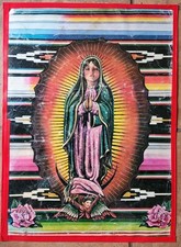 old vintage 1980s cholo lowrider virgin latino print tattoo flash lam 12x16