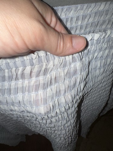 Ann Taylor Long Sleeved Gingham Square Neck Smocked Top Sz Medium Tall - Picture 6 of 8