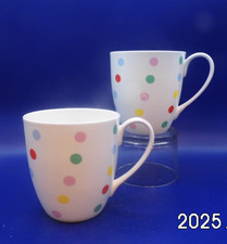 Porzellan Kaffeebecher 1 Set Paar Serie Retro Punkte  von  Top Line