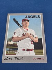 2019 Topps Heritage 1970 Cloth Stickers #26 Mike Trout  Angels BASEBALL Card 7L