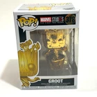 Funko Pop Groot Gold Chrome #378 Marvel Studios First Ten Years w/ Protector