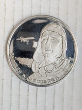 1977 Charles Lindbergh Memorial Medal 92.5% Silver 50th Anniversary 1.72oz ASW 81.40 per troy oz