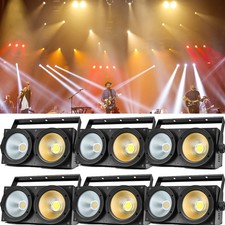 4/6PC 200W COB LED Par Light DMX Stage Audience Blinder Lighting Warm Cool White