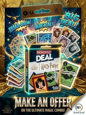 Monopoly Deal Harry Potter Card Game Wizarding World Hasbro G0717 New Sealed 8+