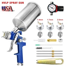 HVLP Air Paint Spray Gun Kits 1.4/1.7/2.0MM Gravity Feed Car Auto Primer Nozzles