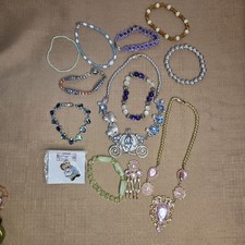 Vintage Kids Disney Princess Costume Jewelry Lot Necklace Bracelets