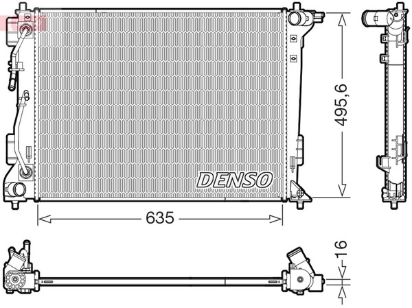 MotorküHler WasserküHler Denso DRM41036 FüR Hyundai Tucson TL TLE Gdi Cvvt KIA 4-image