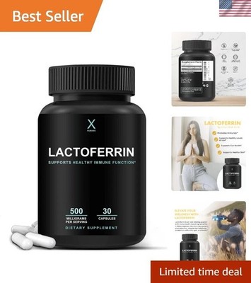 Lactoferrin 500mg Capsules - Boost Immunity & Iron Utilization, 30 Count