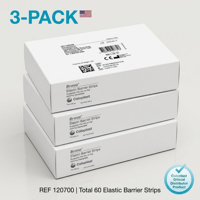 3 Boxes Coloplast Brava Elastic Barrier Strips 120700 (20 per box)