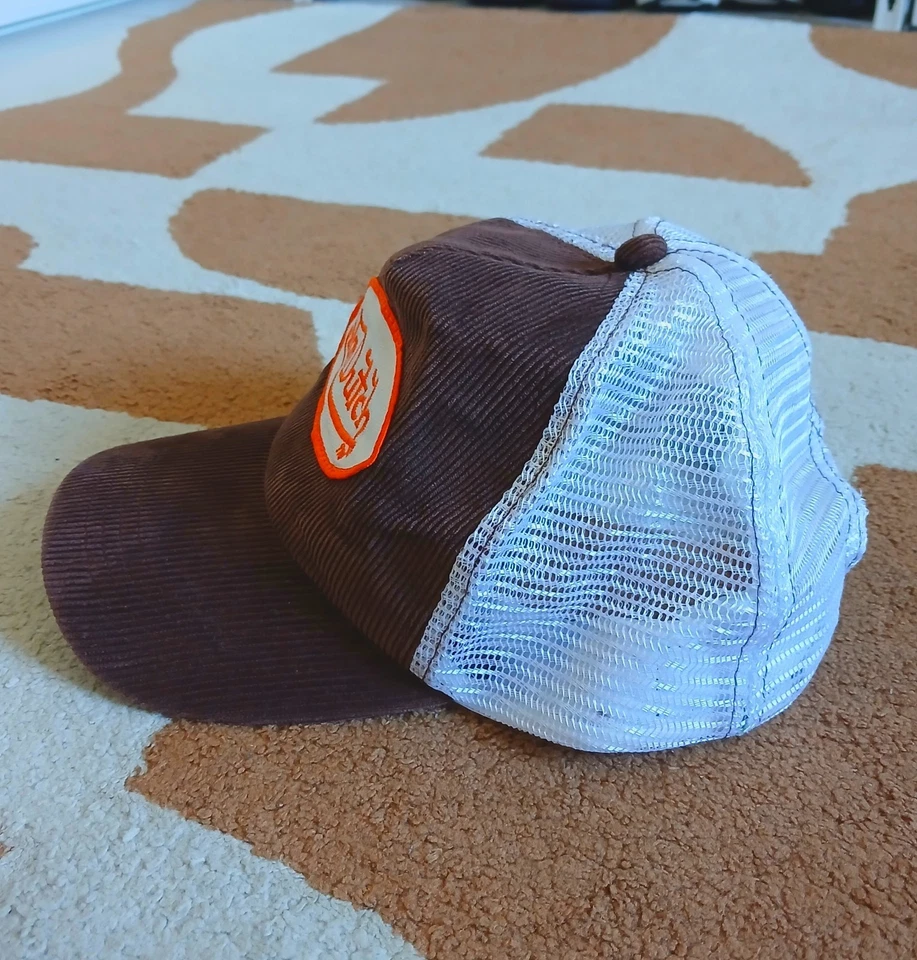 Casquette Von Dutch Trucker Marron • Velours Côtelé - Photo 4/4