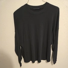 Jenni Kayne Women’s Rib Knit Long Sleeve Crewneck Sweater Top Green Size XXL