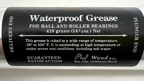 Phil Wood Waterproof Grease, 14.5 oz Cartridge -"For Ball and Roller Bearings"