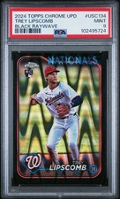 2024 Topps Chrome Update Trey Lipscomb Black Raywave /10 Rookie PSA 9 MINT POP 1