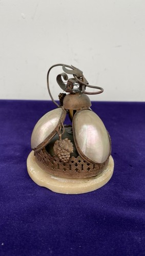 Antike französische Palais Royal Speiseglocke mit Perlmutt Muscheln - Bild 5 von 11