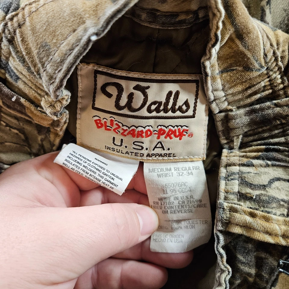 Vintage Walls Camo Pants Mens 30x30 Blizzard Pruf Insulated Hunting USA 80s - Image 4 of 4