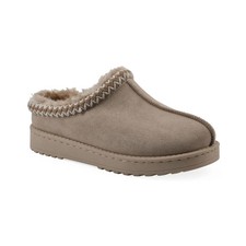 Women's White Mountain Icebin Clog Slippers Dark Beige