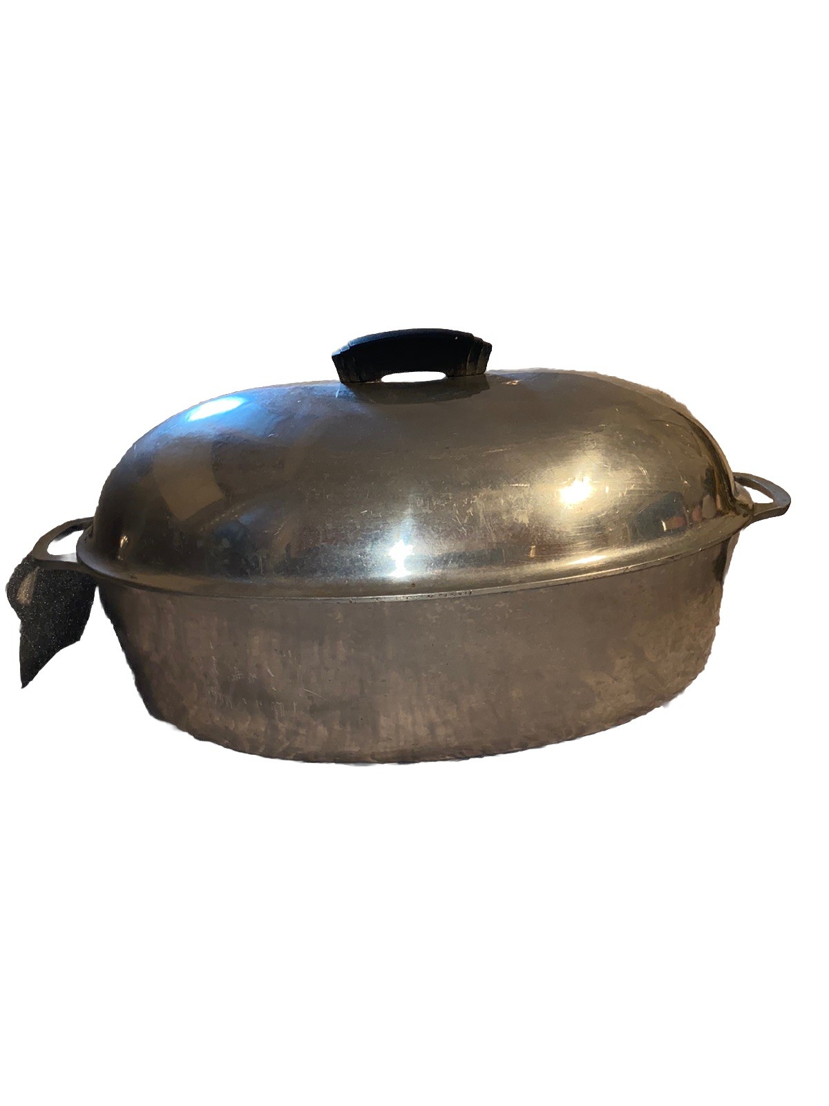 Vintage Aluminum Oval Roaster Pan with Lid